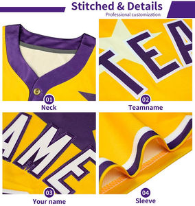 Maillots de baseball personnalisés avec logo imprimé en sérigraphie, chemises pour hommes, service OEM, vêtements de sport légers, respirants et anti-humidité - Product Image 5