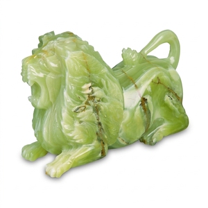 Figurines de lion en onyx vert, design de logo personnalisé, décoration artisanale pour la maison, CROXX LINC INTERNATIONAL OEM ODM - Product Image 1