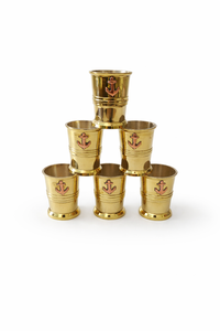 Tasses de voyage en laiton avec poignée, mini-tasses classiques pour whisky, vodka, liqueur, idéales pour les fêtes et les bars - Product Image 5