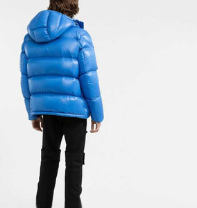 Chaqueta Acolchada Personalizada con Logotipo, Color Azul, Dos Bolsillos Laterales, Capucha Clásica, Manga Larga, para Hombre, Otoño, Casual, Cuello Alto - Product Image 6