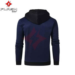 Sweat à capuche unisexe personnalisé en polaire de haute qualité avec fermeture éclair, protections CE amovibles et respirantes pour moto, toutes saisons - Product Image 2