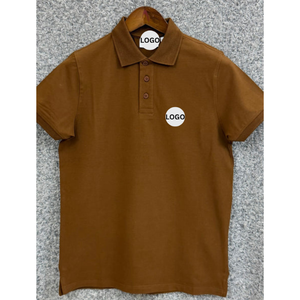 Men's Casual <b>Shirt</b> Spandex/Cotton Knitted Short <b>Sleeve</b> Solid Collared Button-Up Printed Eco-Friendly Custom Logo Uniform Wear - Product Image 4