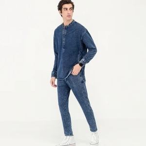 Chaqueta de Mezclilla Personalizada para Hombre, Estilo Casual Vintage, Lavado a la Piedra, Ecológica, Transpirable, con Botones, OEM, Ropa Urbana - Product Image 3