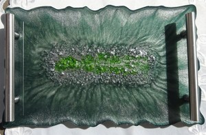 Luxury Carved Resin Tray for Home Coffee <b>Table</b> <b>Vanity</b> Serving Snacks Drinks Organizing Jewelry Decorative Single Tableware - Product Image 5