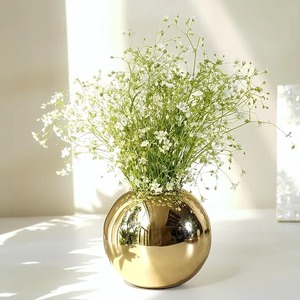 Metal <b>Table</b> Vase Textured Decorative Flower Vase for Dining <b>Table</b> Living Room Home Decor and Gifting Use - Product Image 3