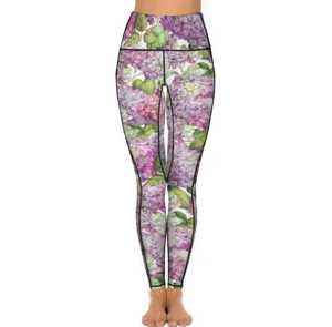 High Waist Full Length Solid Breathable Stretch Knitted Women's <b>Leggings</b> <b>with</b> <b>Pockets</b> Casual Style All Seasons - Product Image 4