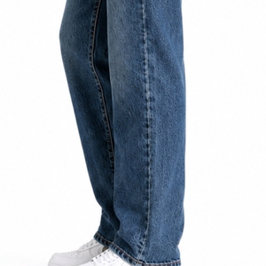 Jeans en denim sur mesure pour femme, coupe large, décontracté, longueur intégrale, délavé, moderne, tissu doux, ajustement tendance - Product Image 6
