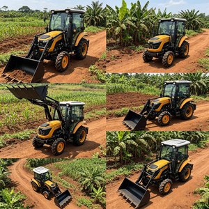 Tracteur agricole compact à quatre roues motrices de 80 chevaux (modèle avec chargeur frontal) - Product Image 3