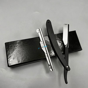 Rasoir professionnel en acier inoxydable pour barbier, type Shavette, coupe turque, avec logo personnalisé, pour homme, idéal pour le rasage. - Product Image 4