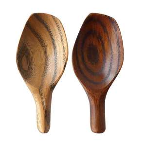 Mini Cuchara de Madera para Té, Cuchara de Madera de Boca Ancha con Mango Corto, Cuchara para Especias para Cocina y Viajes - Product Image 1