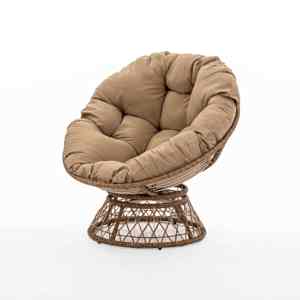 SWC-01 Fauteuil suspendu d'extérieur durable en rotin PE, chaise pivotante en forme d'œuf, meubles de jardin, balcon, terrasse pour villa - Product Image 6