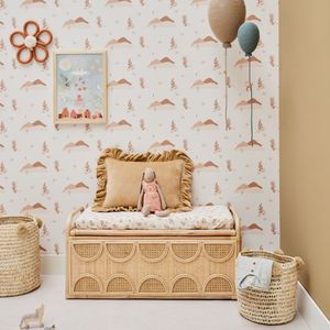 Home organization woven rattan trunk box large laundry <b>toy</b> <b>storage</b> trunks seashell chest <b>basket</b> - Product Image 5