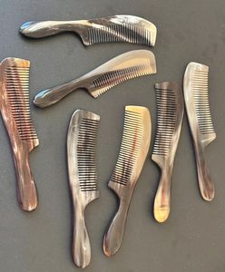 Peigne en corne de buffle naturelle fait main, poli, brosse à cheveux écologique, rectangulaire - Product Image 4