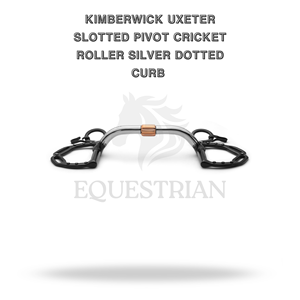 Rouleau de contrôle pour chevaux Kimberwick Uxeter à fentes pivotantes, à points argentés, pour l'équitation - Product Image 2
