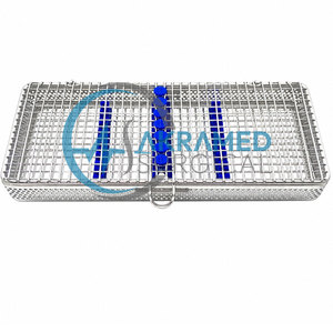 Stainless Steel Sterilization Cassette | 7 Instruments Dental <b>Mesh</b> Tray | Autoclave Disinfection Container Box with Silicone - Product Image 4