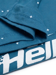 Manufacture Custom Teal Blue Long Sleeve T <b>Shirt</b> <b>Flame</b> Sleeve Graphic Print Heavyweight Cotton Mens Streetwear Hip Hop Oversized - Product Image 4