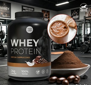Factory Price Coffee Flavor Whey <b>Protein</b> Powder High Quality Fitness Supplement Muscle Gain Shake <b>Bottle</b> Packaging - Product Image 1