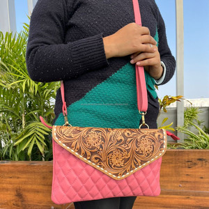 Nouveau sac à bandoulière matelassé en cuir usiné à la main de haute qualité pour la mode féminine marque de luxe concepteur diamant treillis enveloppe sac - Product Image 2