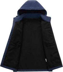 Veste softshell unisexe d'hiver, tissée, imperméable, coupe-vent, légère, séchage rapide, pour le sport, la course à pied, la randonnée en plein air, avec fermeture éclair. - Product Image 4