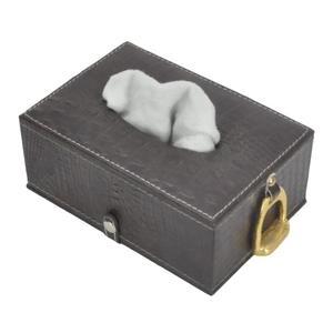 Porta Servilletas de Cuero Genuino con Diseño de Brida de Caballo Dorada, Dispensador Decorativo de Pañuelos, Caja para Servilletas, Suministros para Eventos, Decoración de Mesa - Product Image 6