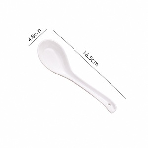 Cuchara de cerámica para fideos con orificio de 14 cm, diseño minimalista ligero, uso diario - Product Image 6
