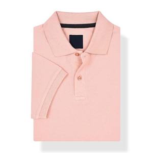 Camiseta Polo Personalizada para Hombre, de Algodón y Poliéster, con Logotipo Bordado, Tejido de Punto, Estilo Casual, Color Rosa - Product Image 6