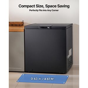 Congelatore Compatto da 5 Piedi Cubi con Apertura Superiore e 2 Cestelli Rimovibili, Congelatore a Pozzetto Regolabile - Product Image 5