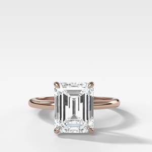 Bague de fiançailles et de mariage solitaire taille émeraude 4 carats, diamant de laboratoire IGI, sertie quatre griffes, pour femme, vente en gros - Product Image 5