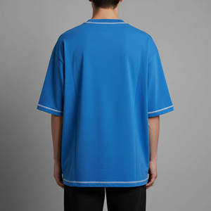 T-shirt personnalisé 100% coton avec logo pour homme, impression unie, blanc, noir, t-shirts décontractés - Product Image 2