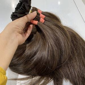 Meilleur Prix Italien Précollé Double Dessiné Pointe Plate Extensions de Cheveux Vierge Kératine Haute Qualité Naturel Vague Droite Naturelle - Product Image 5