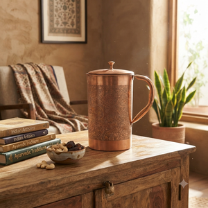 Carafe à eau en laiton de qualité supérieure, faite à la main, gravée, pichet de service décoratif en métal pour table à manger, cuisine, hôtel, restaurant - Product Image 4