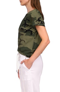 T-shirts pour femmes, mode estivale, t-shirts légers à manches courtes, imprimés camouflage pour femmes - Product Image 5
