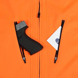 Gilet sans manches orange, couleur unie, teinture unie, vêtements de chasse - Product Image 5