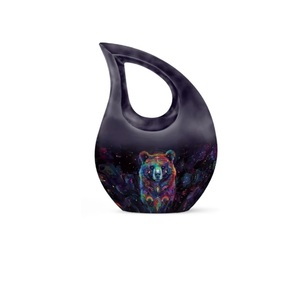 โกศบรรจุอัฐิรูปหยดน้ำพระอาทิตย์ตกสวยงาม พร้อมกางเขน สำหรับบรรจุอัฐิคน โกศโลหะขนาดเล็กสำหรับเก็บอัฐิเป็นที่ระลึก - Product Image 5