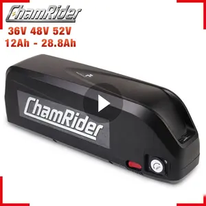 Chamrider-batería de litio para bicicleta eléctrica Hailong Max, de 36v, 48v, 52v, 10ah, 20ah, 24ah, 18650, 21700 celdas