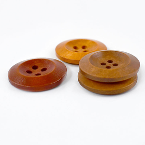 Meetee C1-28 Botones Redondos de Madera Natural de 25 mm con 4 Agujeros para Camisas y Abrigos de Fieltro - Product Image 2