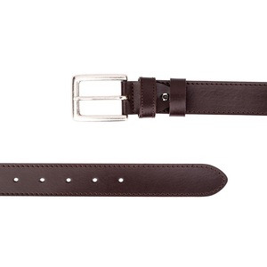 Cinturón Casual de Cuero 100% Original Marrón para Hombre, Hebilla Ajustable de Latón Niquelado, Todas las Tallas, Venta al Por Mayor - Product Image 1