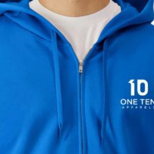 Midweight Fleece Adult Full <b>Zip</b> <b>Hooded</b> Sweatshirt Royal Blue Soft Warm Casual Hoodie Jacket Comfortable Custom Wholesale - Product Image 6