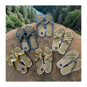 Sandales d'été 99 GD Helen faites à la main en herbe de jonc vietnamienne, chaudes, pour l'extérieur, tissées naturellement, écologiques, légères et confortables - Product Image 5