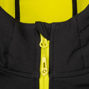 Veste d'extérieur à capuche pour homme personnalisée, bicolore, avec fermetures éclair jaunes et doublure, moderne, durable, décontractée - Product Image 4