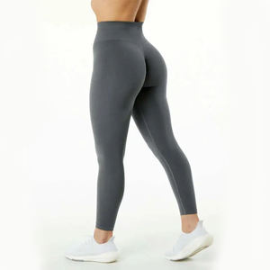 Legging de yoga et fitness sans couture pour femme, taille haute, en spandex tricoté respirant et antibactérien, qualité supérieure - Product Image 2