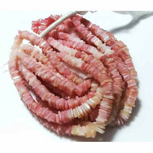 4mm 5mm Natural sombreado Rosa ópalo Heishi cuadrado plano cabujón cuentas Strand joyería fabricantes IGI certificado piedras preciosas con cuentas - Product Image 1