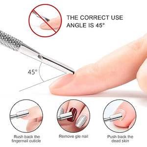 Pousse-cuticules professionnel pour le retrait du vernis à ongles et le nettoyage des ongles, avec pointe affûtée pour le gel et le décapage du vernis. - Product Image 2
