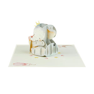 Carte de naissance 3D pop-up personnalisée, fabriquée à la main, directement de l'usine, pour cadeau de naissance - Product Image 6