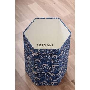 Poubelle en tissu de coton à motif floral artisanal avec boîte en carton recyclé pour jardin, bureau ou usage domestique - Product Image 6