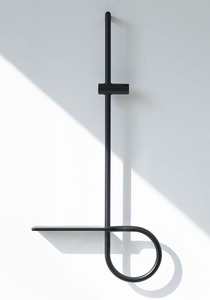 Minimalist Double Tier Metal Clothing Organizer <b>Standing</b> Rack Iron Rectangle Shape Durable Wardrobe Storage Holder 33x15x85cm - Product Image 2