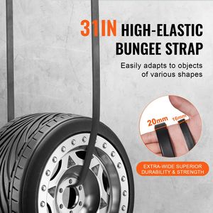 Set di 50 Corde Elastiche Resistenti con Ganci a S in Acciaio da 31 Pollici per il Controllo del Carico su Camion - Product Image 2