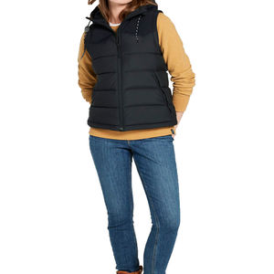 Gilet matelassé léger à capuche pour femme, manteau sans manches en duvet, vêtement bouffant personnalisé, vente en gros, OEM - Product Image 5