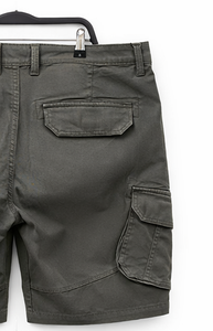 Casual Men's Cotton Utility Cargo Shorts Mid Rise Button Fly Multi Pocket Summer Travel Solid <b>Colour</b> Shorts - Product Image 5