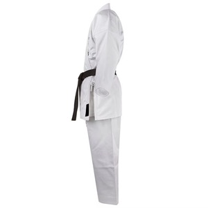 Uniforme de Karate 100% Algodón para Adultos Unisex, Duradero, Corte Regular, Teñido Liso, Disponible en Blanco y Negro con Cinturón - Product Image 5